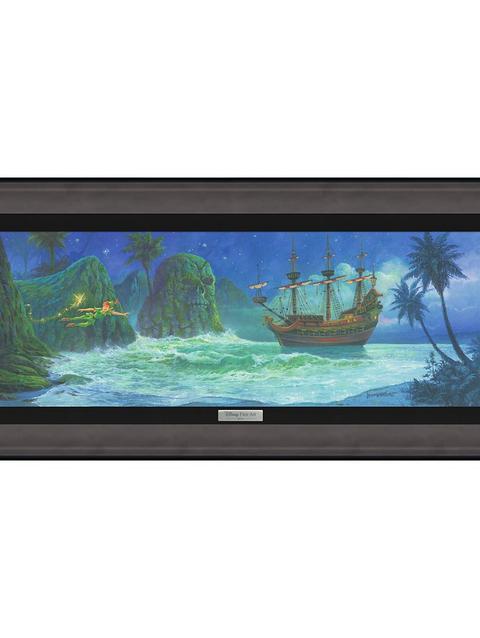 Peter Pan and Tinker Bell ''C'mon Tink! No Time to Waste!'' by Michael Humphries Framed Canvas Artwork – Limited Edition