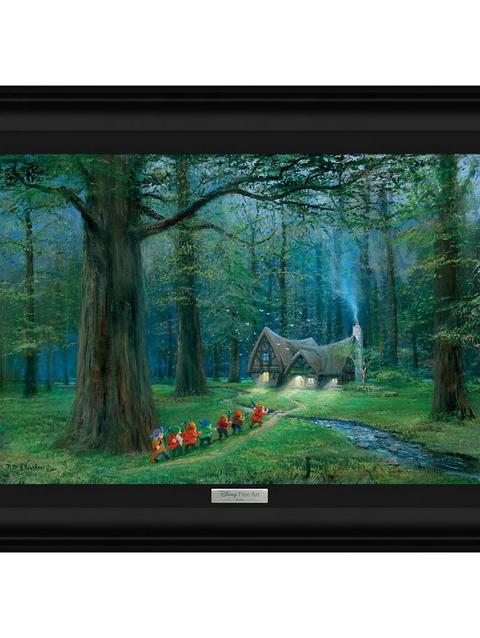 Snow White and the Seven Dwarfs ''Off to Home We Go'' by Peter Ellenshaw Framed Canvas Artwork – Limited Edition