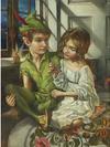 Peter Pan ''Sewn to His Shadow'' by Heather Edwards Hand-Signed & Numbered Canvas Artwork – Limited Edition