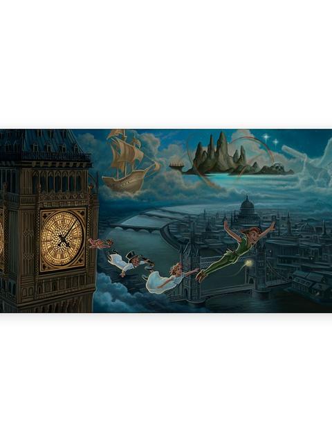 Peter Pan ''A Journey to Never Land'' by Jared Franco Hand-Signed & Numbered Canvas Artwork – Limited Edition