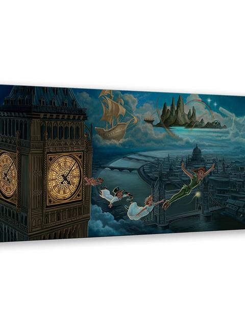 Peter Pan ''A Journey to Never Land'' by Jared Franco Hand-Signed & Numbered Canvas Artwork – Limited Edition