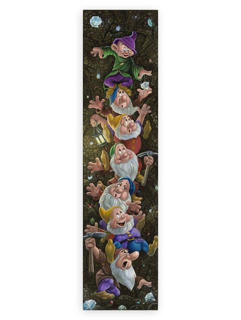 Seven Dwarfs ''Climbin' for Diamonds'' by Jared Franco Hand-Signed & Numbered Canvas Artwork – Limited Edition