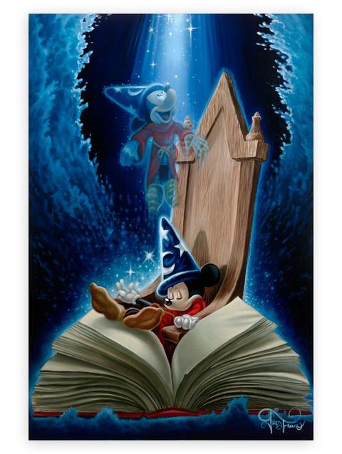 Sorcerer Mickey Mouse ''Dreaming of Sorcery'' by Jared Franco Hand-Signed & Numbered Canvas Artwork – Limited Edition