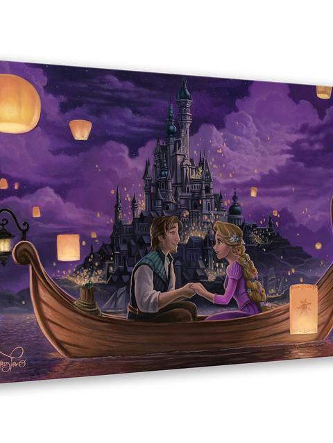 Rapunzel and Flynn ''Festival of Lights'' by Jared Franco Hand-Signed & Numbered Canvas Artwork – Limited Edition