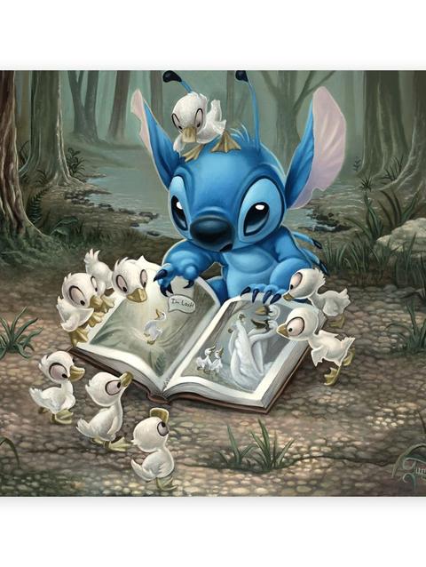 Stitch ''Friends of a Feather'' by Jared Franco Hand-Signed & Numbered Canvas Artwork – Limited Edition