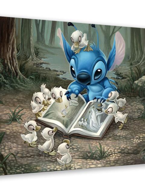 Stitch ''Friends of a Feather'' by Jared Franco Hand-Signed & Numbered Canvas Artwork – Limited Edition