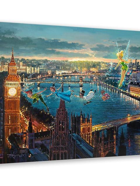 Peter Pan ''Peter Pan in London'' Signed Giclée by Rodel Gonzalez – Limited Edition