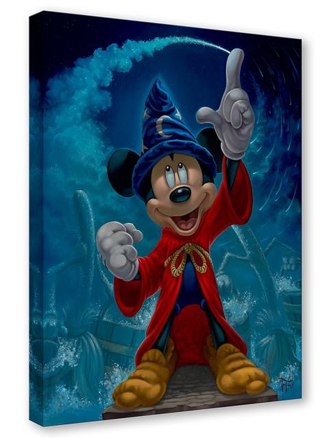 Sorcerer Mickey Mouse ''Casting Magic'' Canvas Artwork by Jared Franco – Limited Edition