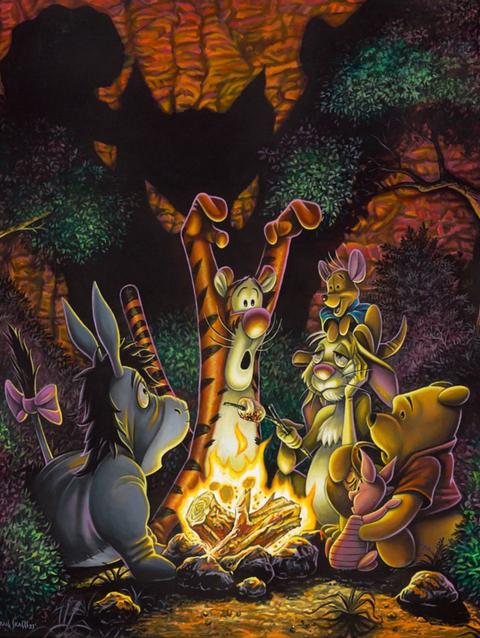 Winnie the Pooh and Pals ''Tigger's Spooky Tale'' Canvas Artwork by Craig Skaggs – 30'' x 24'' – Limited Edition