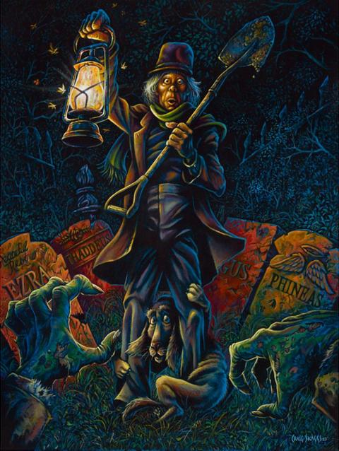 The Haunted Mansion ''The Caretaker'' Canvas Artwork by Craig Skaggs – 24'' x 18'' – Limited Edition