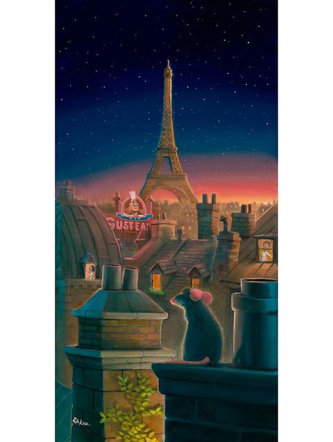 Ratatouille ''A Taste of Paris'' Canvas Artwork by Rob Kaz – 30'' x 15'' – Limited Edition