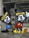 Mickey Mouse and Oswald the Lucky Rabbit ''Bros in Business'' Canvas Artwork by Tim Rogerson – 24'' x 24'' – Limited Edition