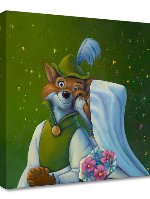 Robin Hood ''Oo-De-Lally Kiss'' Canvas Artwork by Denyse Klette – 24'' x 24'' – Limited Edition