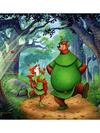 Robin Hood and Little John ''Stroll Through Sherwood Forest'' Canvas Artwork by Tim Rogerson – Limited Edition