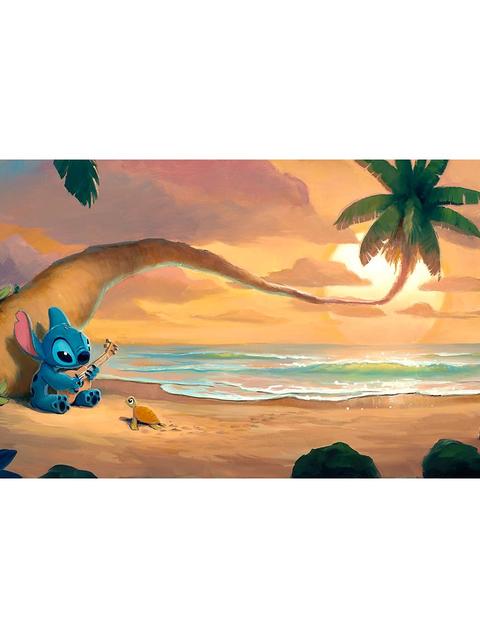 Stitch ''Sunset Serenade'' Canvas Artwork by Rob Kaz – 15'' x 30'' – Limited Edition