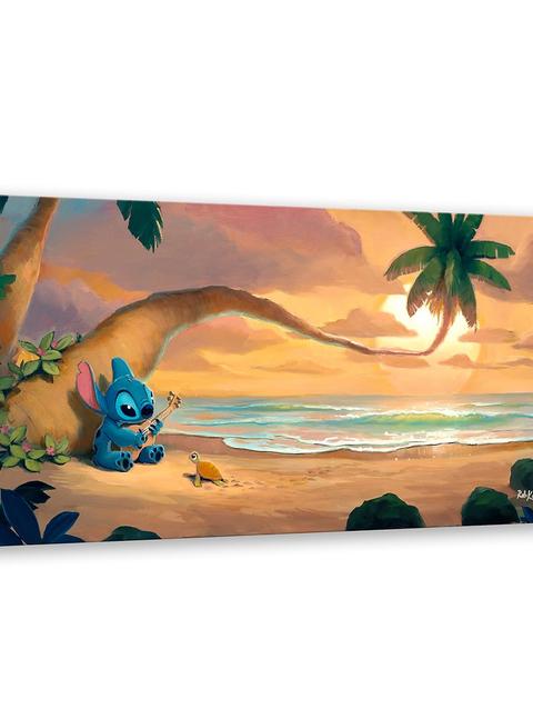 Stitch ''Sunset Serenade'' Canvas Artwork by Rob Kaz – 15'' x 30'' – Limited Edition