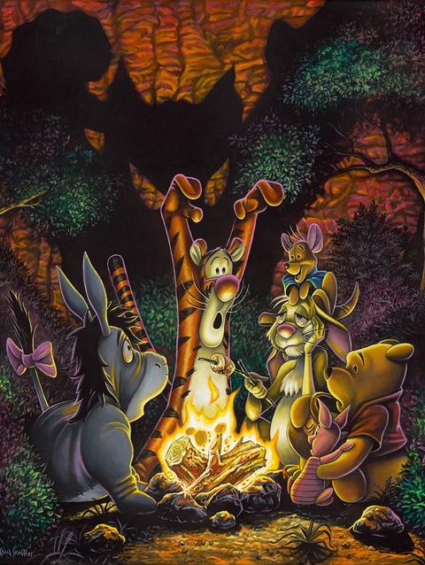 Winnie the Pooh and Pals ''Tigger's Spooky Tale'' Canvas Artwork by Craig Skaggs – 15'' x 12'' – Limited Edition