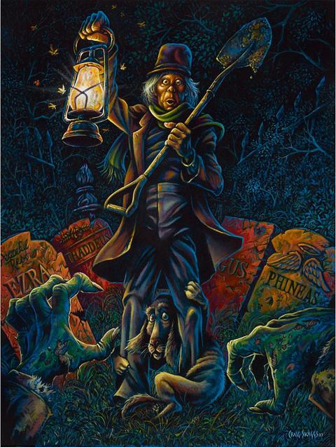 The Haunted Mansion ''The Caretaker'' Canvas Artwork by Craig Skaggs – 16'' x 12'' – Limited Edition