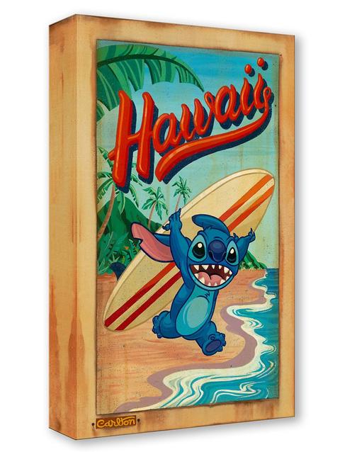 Stitch ''Surf's Up'' Canvas Artwork by Trevor Carlton – Limited Edition