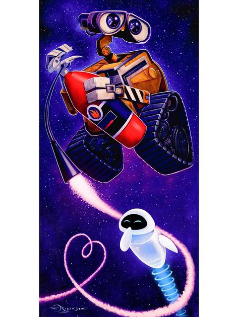 WALL•E ''WALL•E and EVE'' Canvas Artwork by Tim Rogerson – Limited Edition