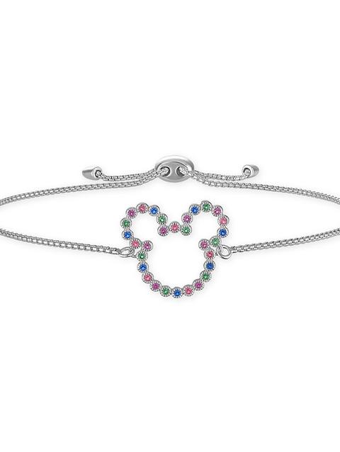 Mickey Mouse Icon Multi-Colored Gems Bracelet by Rebecca Hook