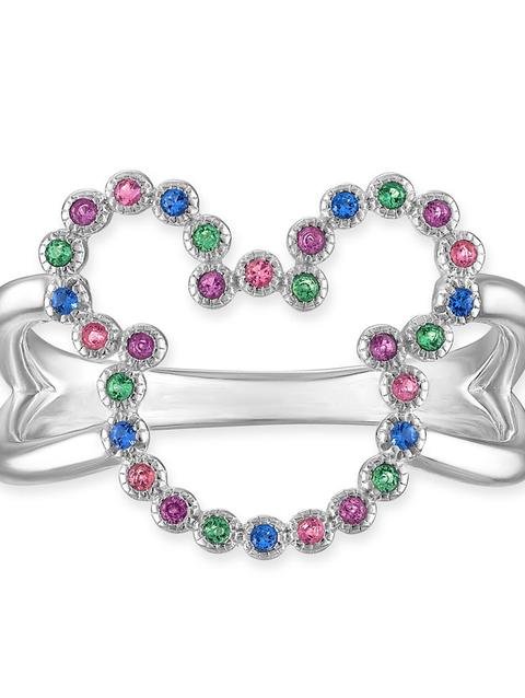 Mickey Mouse Icon Multi-Colored Gems Ring by Rebecca Hook