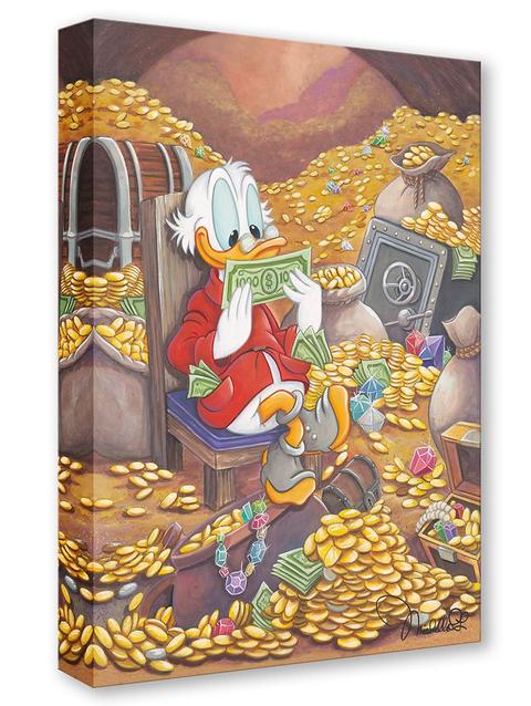 Scrooge McDuck ''Scrooge's Happy Place'' Gallery Wrapped Canvas by Michelle St.Laurent – Limited Edition