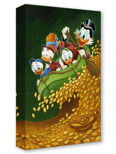 Scrooge McDuck ''Uncle Scrooge's Wild Ride'' Gallery Wrapped Canvas by Tim Rogerson – Limited Edition