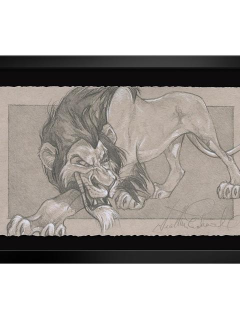 Scar ''Little Secrets'' Framed Print by Heather Edwards – The Lion King – Signed Limited Edition