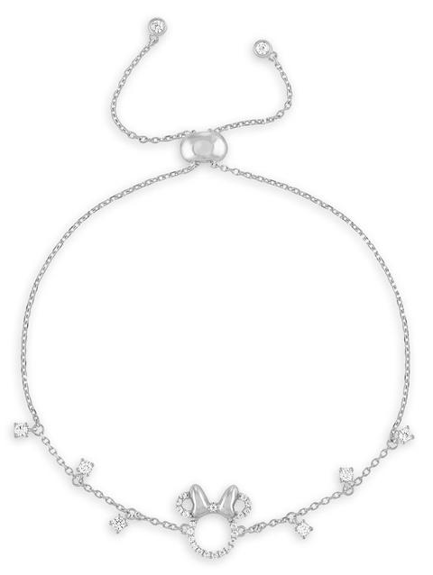 Minnie Mouse Icon Sterling Silver Bolo Bracelet by Rebecca Hook