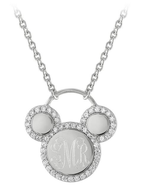 Mickey Mouse Icon Silver Necklace by Rebecca Hook – Personalized