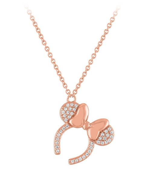 Minnie Mouse Ears Headband Necklace by Rebecca Hook – Rose Gold