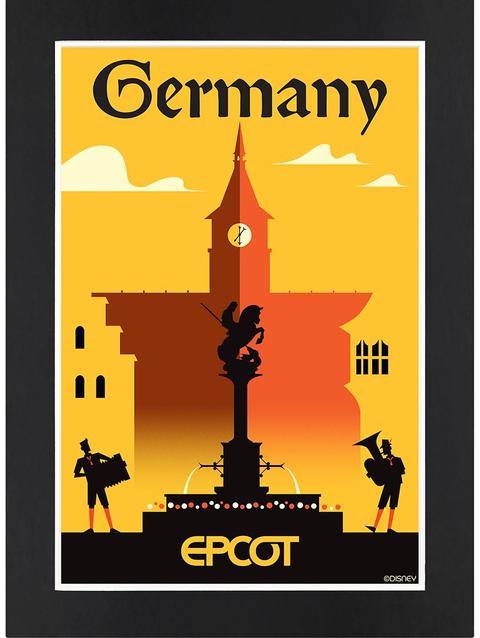 EPCOT Germany Pavilion Matted Print