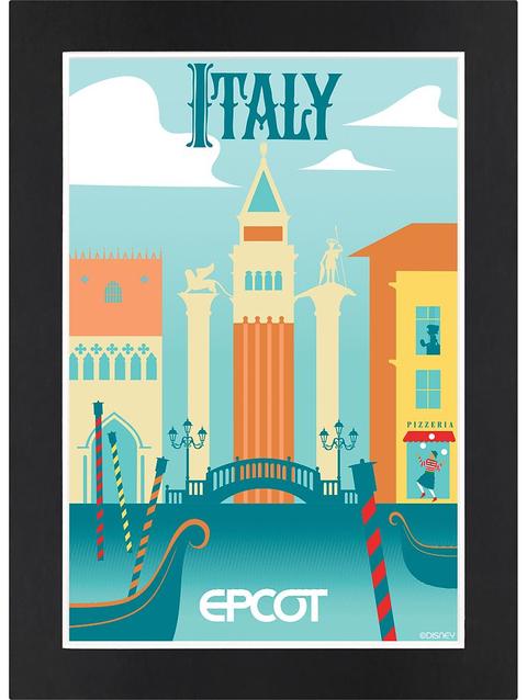 EPCOT Italy Pavilion Matted Print