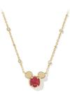 Mickey Mouse Icon Short Necklace by Kendra Scott – Red