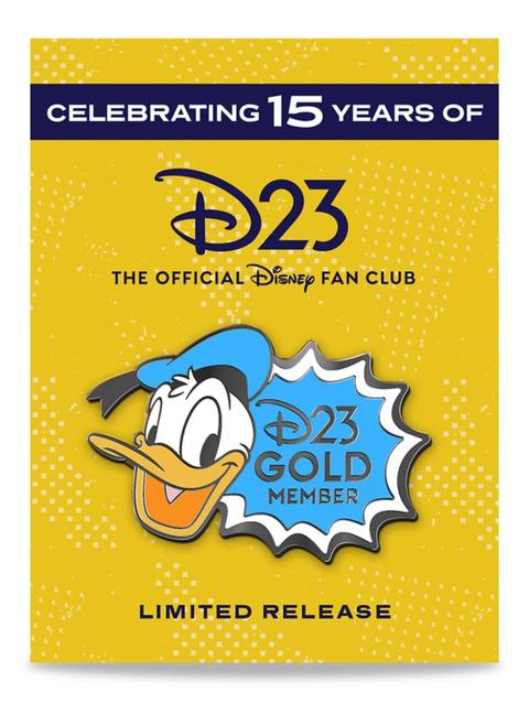 D23-Exclusive Donald Duck ''Gold Member'' Pin – Limited Release