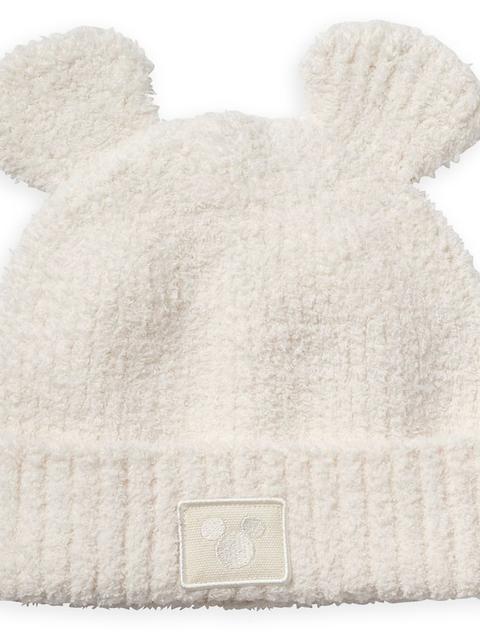 Mickey Mouse Beanie Hat for Kids by Barefoot Dreams - Cream