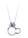 Mickey Mouse February Birthstone Necklace for Women – Amethyst