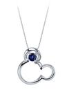 Mickey Mouse September Birthstone Necklace for Women – Sapphire