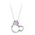 Mickey Mouse October Birthstone Necklace for Women – Pink Sapphire