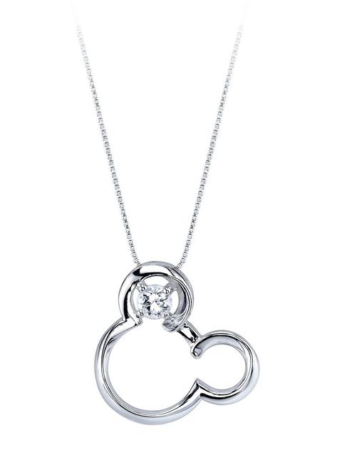 Mickey Mouse April Birthstone Necklace for Women – White Sapphire