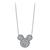 Mickey Mouse Icon Sapphire Pendant Necklace