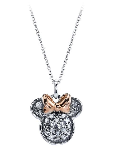 Minnie Mouse Icon Diamond Necklace