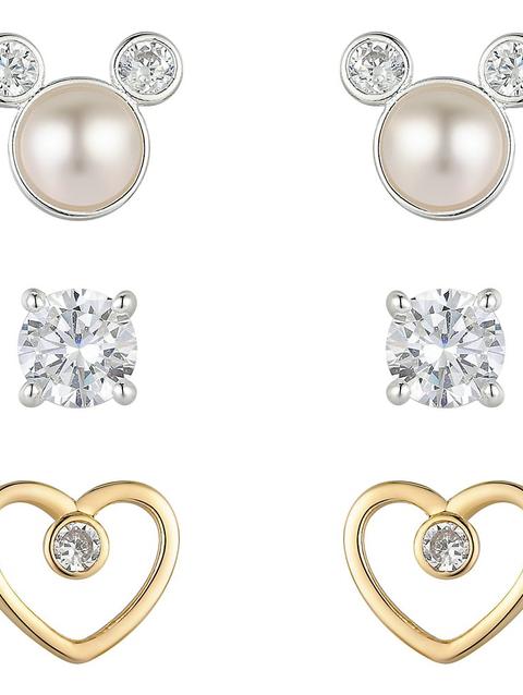 Mickey Mouse Pearlescent Icon Earring Set