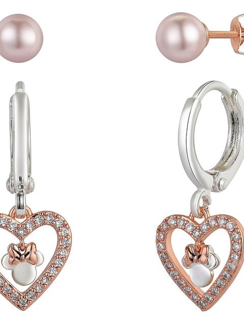 Minnie Mouse Rose Gold Earring Set