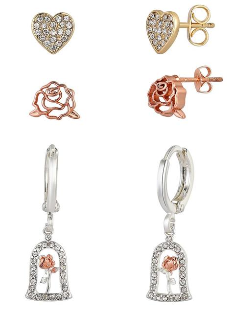 Beauty and the Beast Rose Earring Set