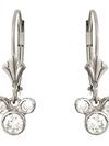 Mickey Mouse Fleur-de-Lis Earrings – Platinum