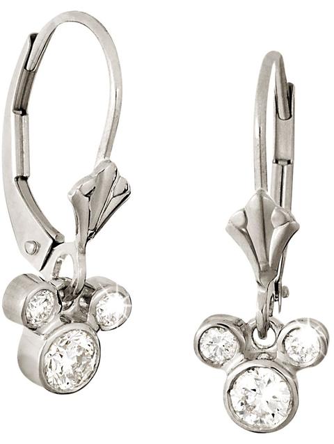 Mickey Mouse Fleur-de-Lis Earrings – Platinum