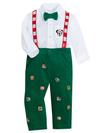 Santa Mickey Mouse Holiday Shirt and Pants Set for Baby