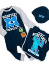 Monsters University Bodysuit, Cap and Burp Cloth Set